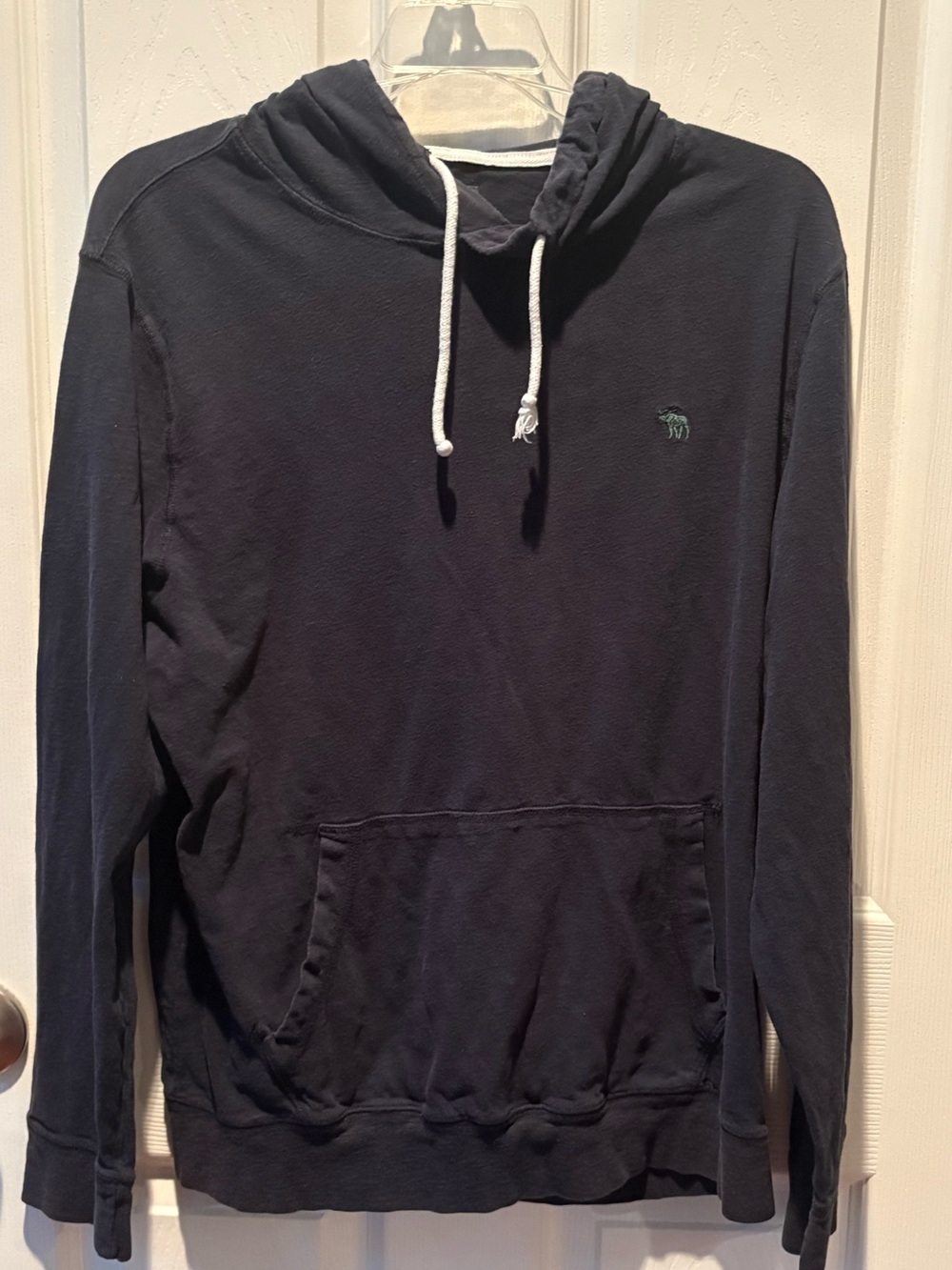 Abercrombie & Fitch navy blue hoodie size M Light Cotton #abercrombie #preppy